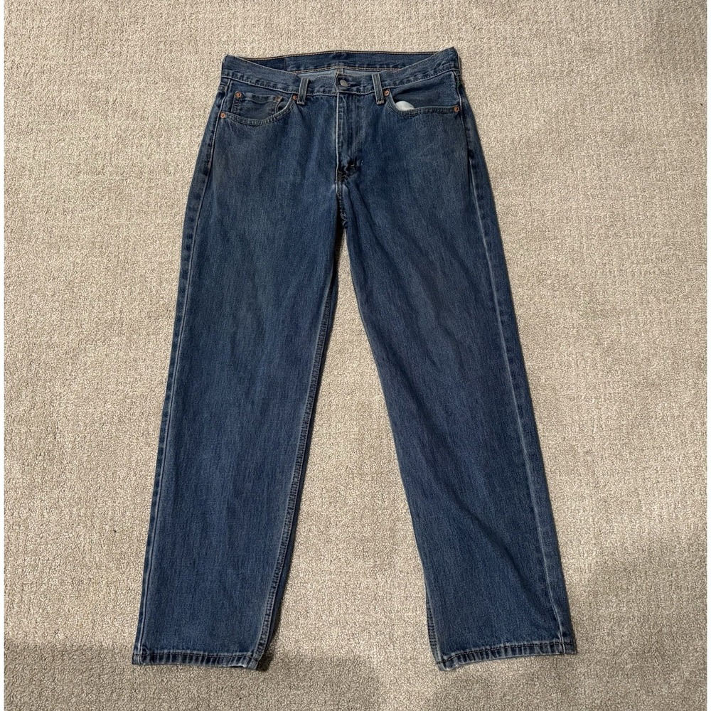 Levi's 550 Jeans Mens 33 x 30 Blue Denim Relaxed Fit 5 Pocket Casual Everyday